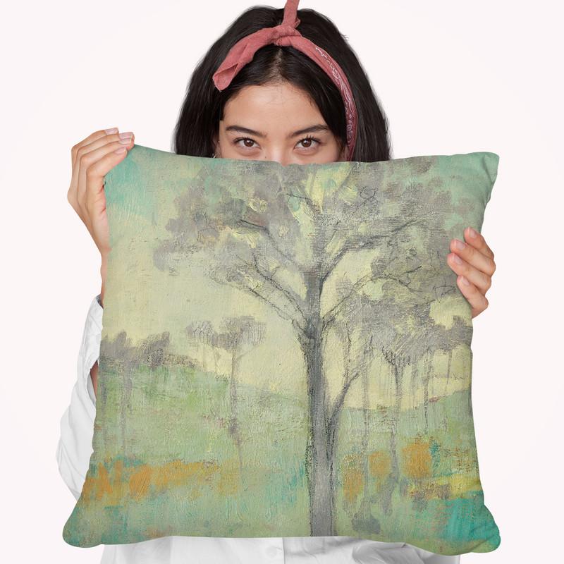 Tree Stand I Throw Pillow By World Art Group
