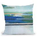 Blue Lapis Waterfall I Throw Pillow By World Art Group