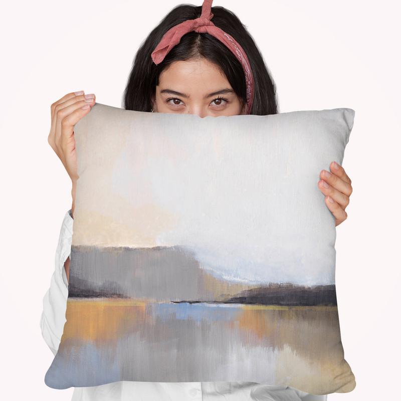 Grey Dunes I Throw Pillow By World Art Group