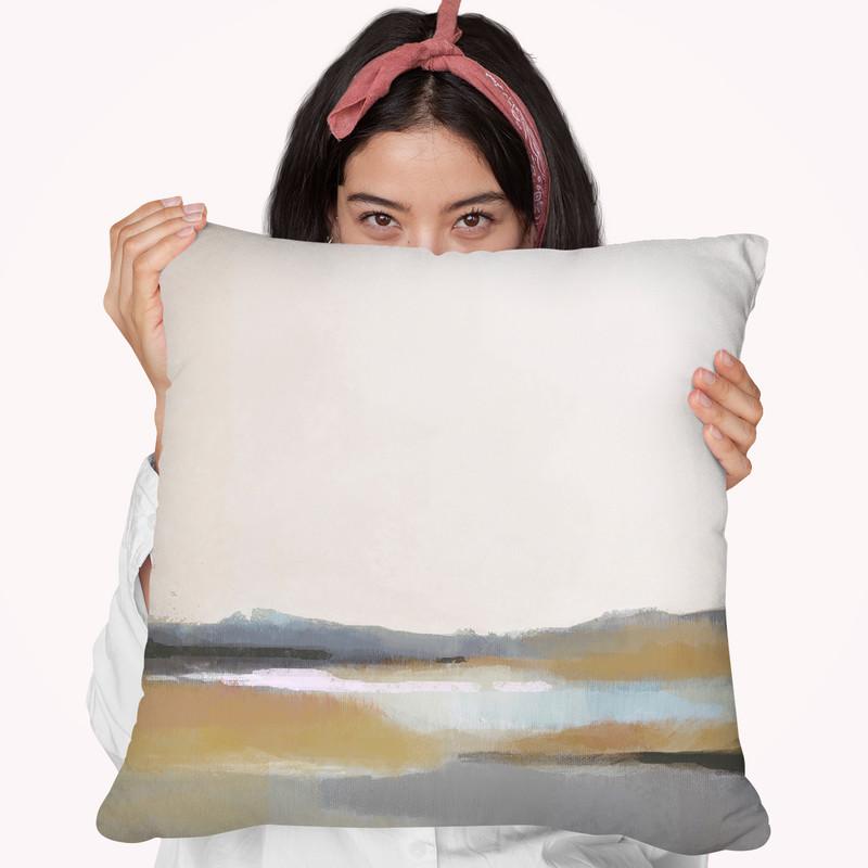 Grey Dunes Ii Throw Pillow By World Art Group