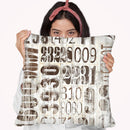 Weathered Numbers Ii Throw Pillow By World Art Group
