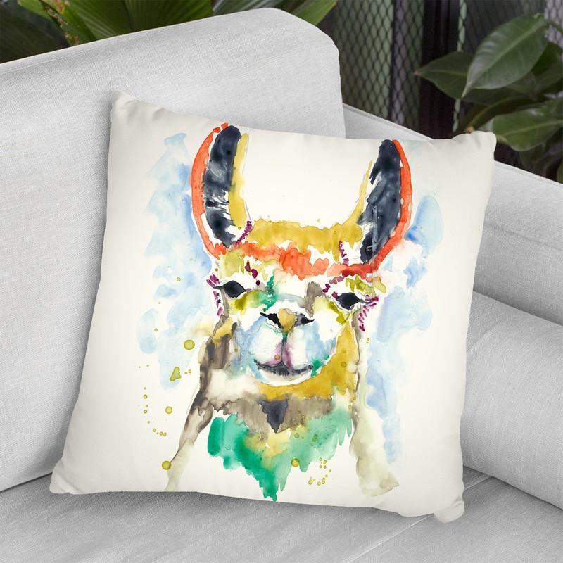 Hifi Llama Ii Throw Pillow By World Art Group