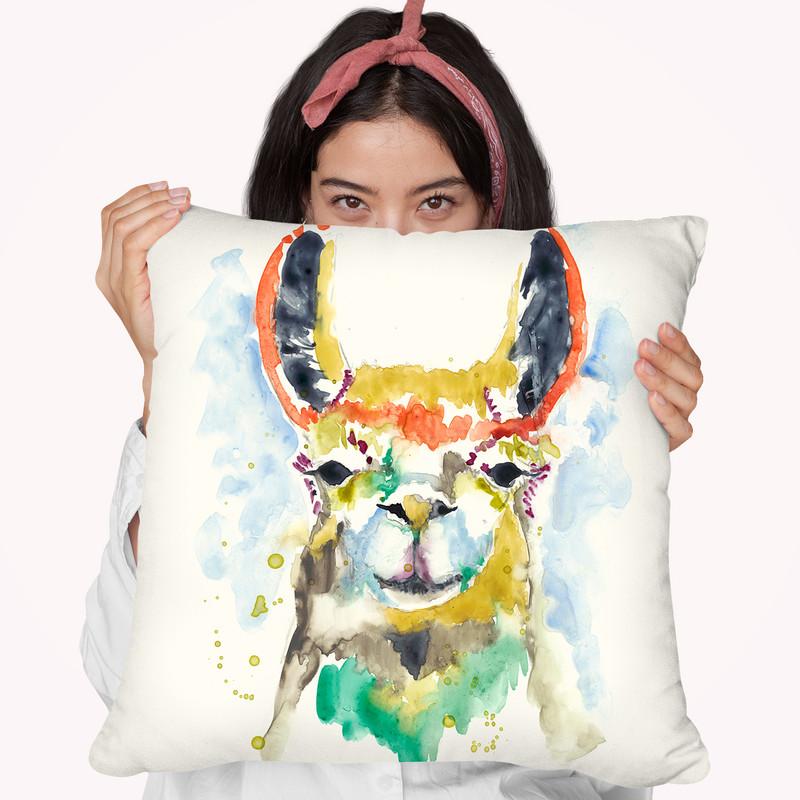 Hifi Llama Ii Throw Pillow By World Art Group