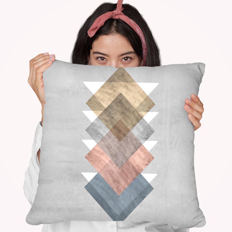 Diamond Allign I Throw Pillow By World Art Group