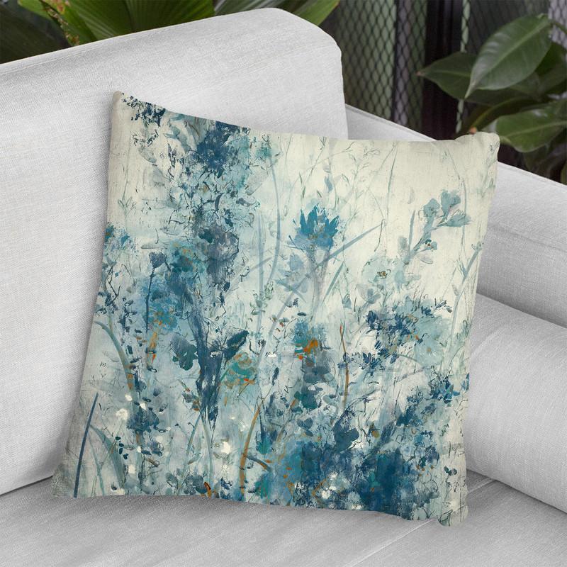 Blue Spring I Throw Pillow By World Art Group