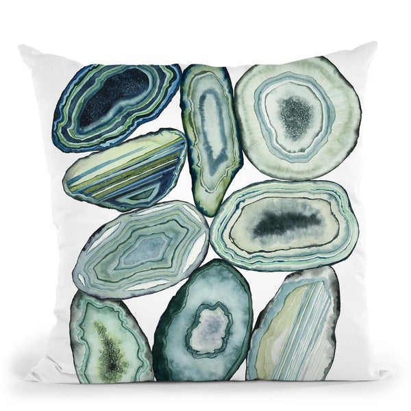 Stacked Agate Ii Throw Pillow By World Art Group