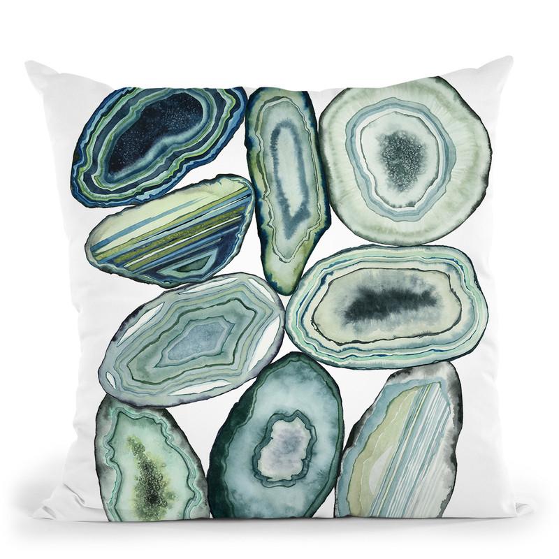 Stacked Agate Ii Throw Pillow By World Art Group