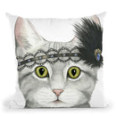 Downton Cat Iii Throw Pillow By World Art Group