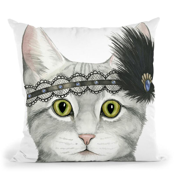 Downton Cat Iii Throw Pillow By World Art Group