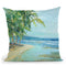 Blue Coastal Lagoon Throw Pillow By World Art Group