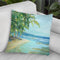 Blue Coastal Lagoon Throw Pillow By World Art Group