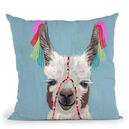 Adorned Llama I Throw Pillow By World Art Group