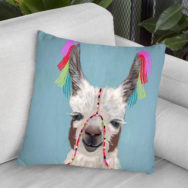 Adorned Llama I Throw Pillow By World Art Group