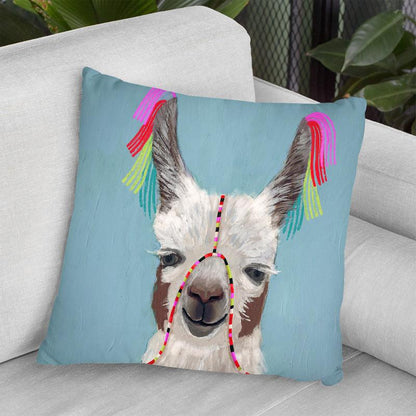 Adorned Llama I Throw Pillow By World Art Group