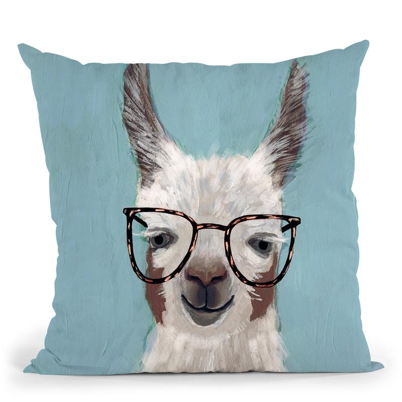 Llama Specs I Throw Pillow By World Art Group