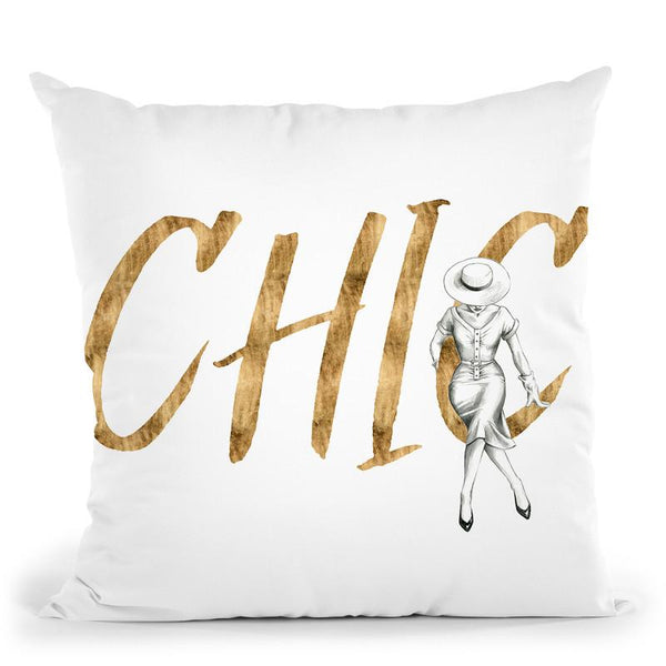 Gilded Fashion Figures I Throw Pillow By World Art Group