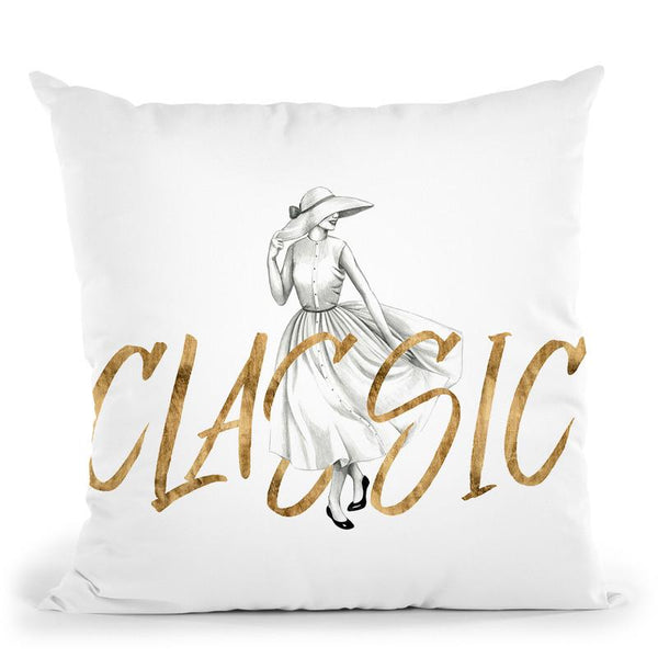 Gilded Fashion Figures Ii Throw Pillow By World Art Group