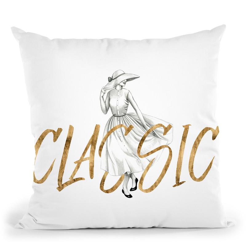 Gilded Fashion Figures Ii Throw Pillow By World Art Group