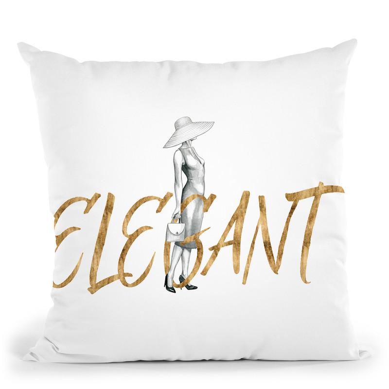 Gilded Fashion Figures Iii Throw Pillow By World Art Group