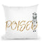 Gilded Fashion Figures Iv Throw Pillow By World Art Group