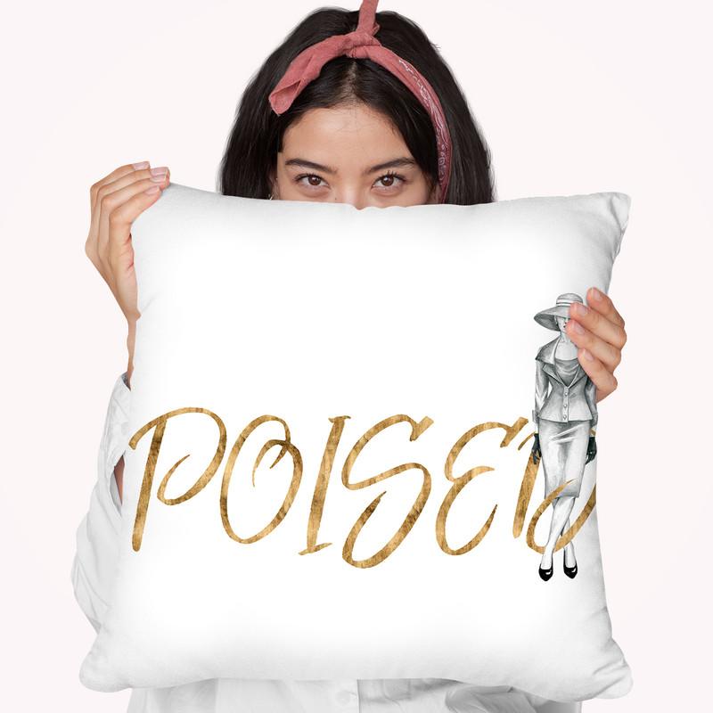 Gilded Fashion Figures Iv Throw Pillow By World Art Group