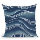 Wind & Waves I Throw Pillow By World Art Group