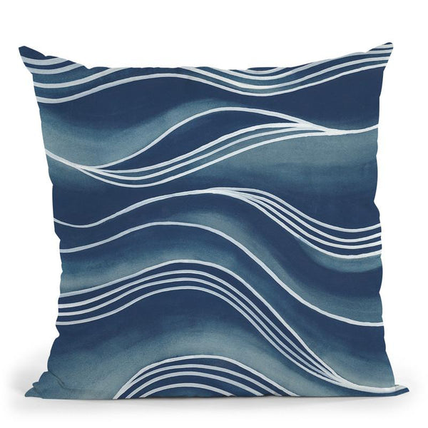 Wind & Waves I Throw Pillow By World Art Group