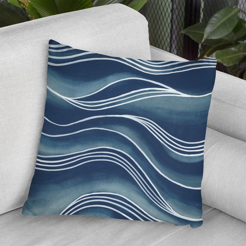 Wind & Waves I Throw Pillow By World Art Group