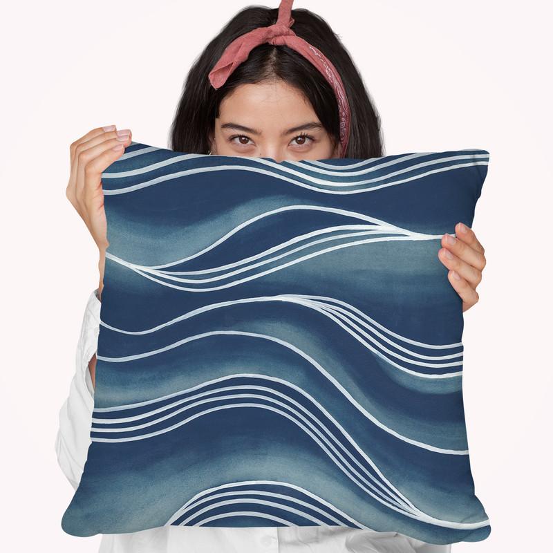 Wind & Waves I Throw Pillow By World Art Group