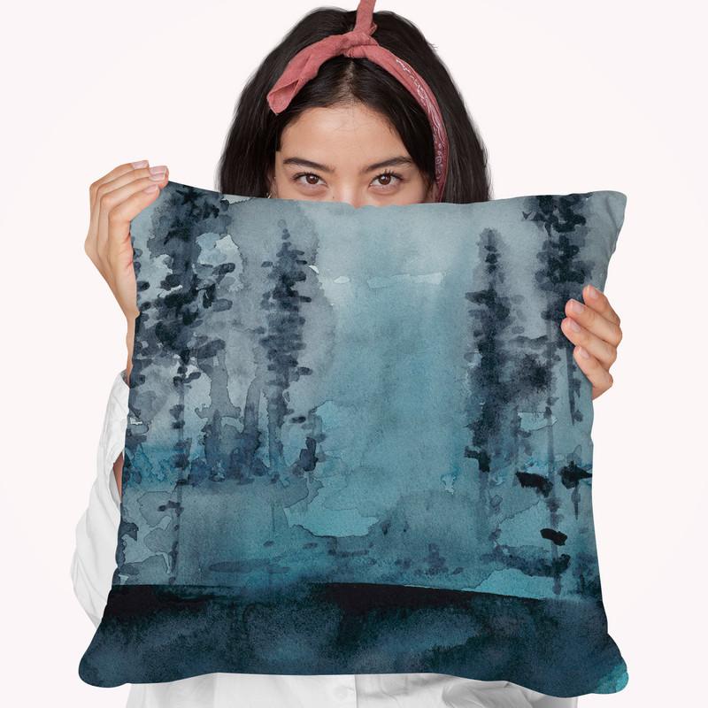 Winter Woods I Throw Pillow By World Art Group