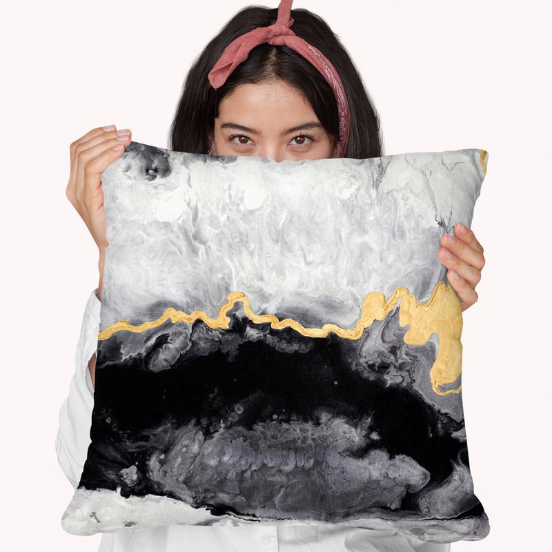 Gilded Onyx Throw Pillow By World Art Group