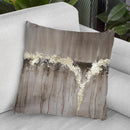 Champagne & Gold Falls Throw Pillow By World Art Group