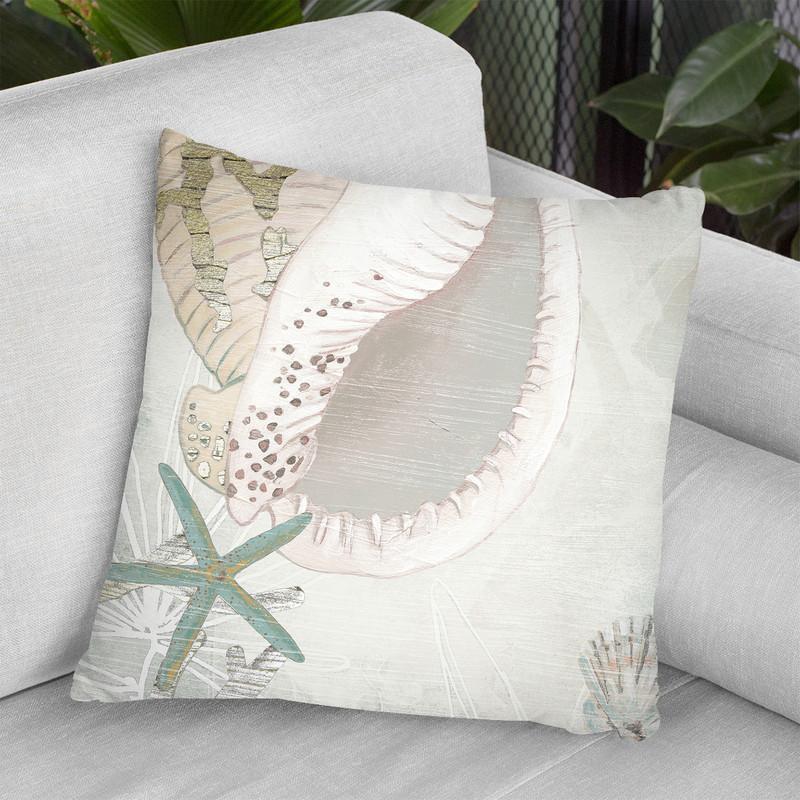 Golden Reef Panel Ii Throw Pillow By World Art Group