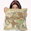 Antique Map Of Asia Throw Pillow By World Art Group