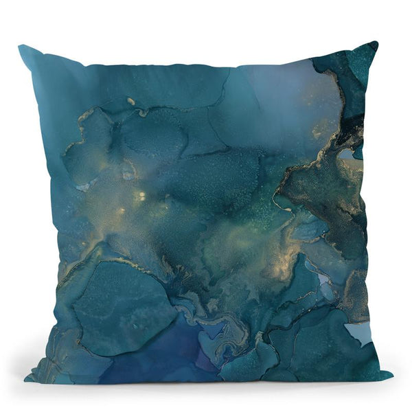Aquamarine Drift I Throw Pillow By World Art Group