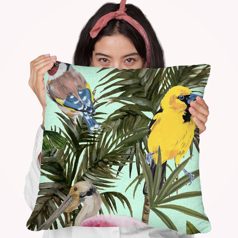 Birds Paradise Ii Throw Pillow By World Art Group