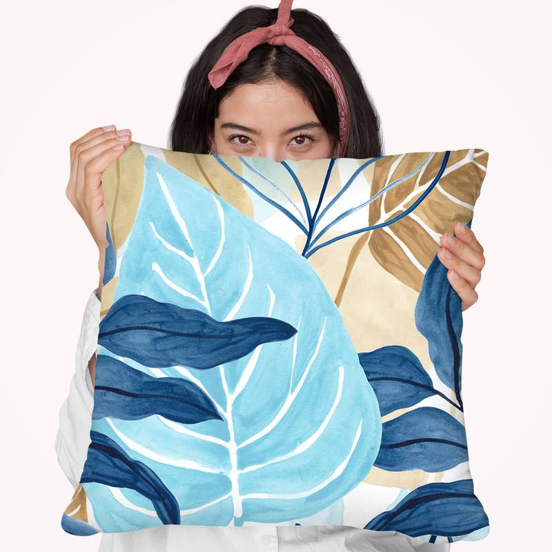 Blue Jungle Iii Throw Pillow By World Art Group