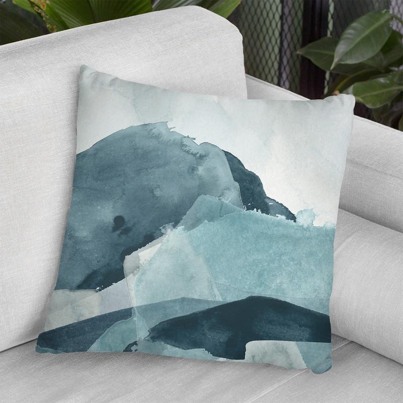 Blue Range I Throw Pillow By World Art Group