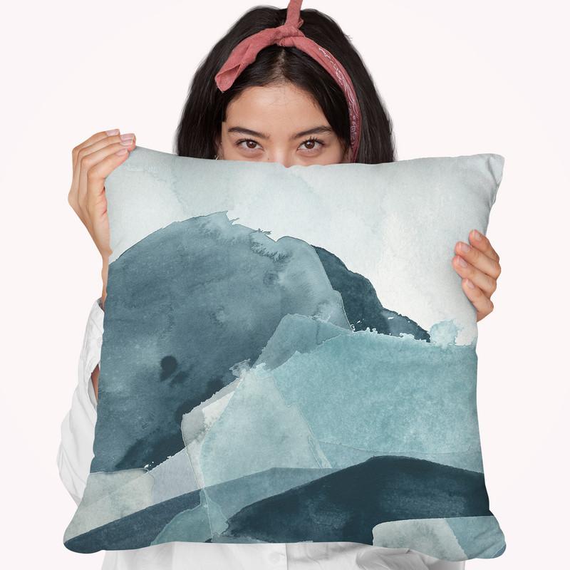 Blue Range I Throw Pillow By World Art Group