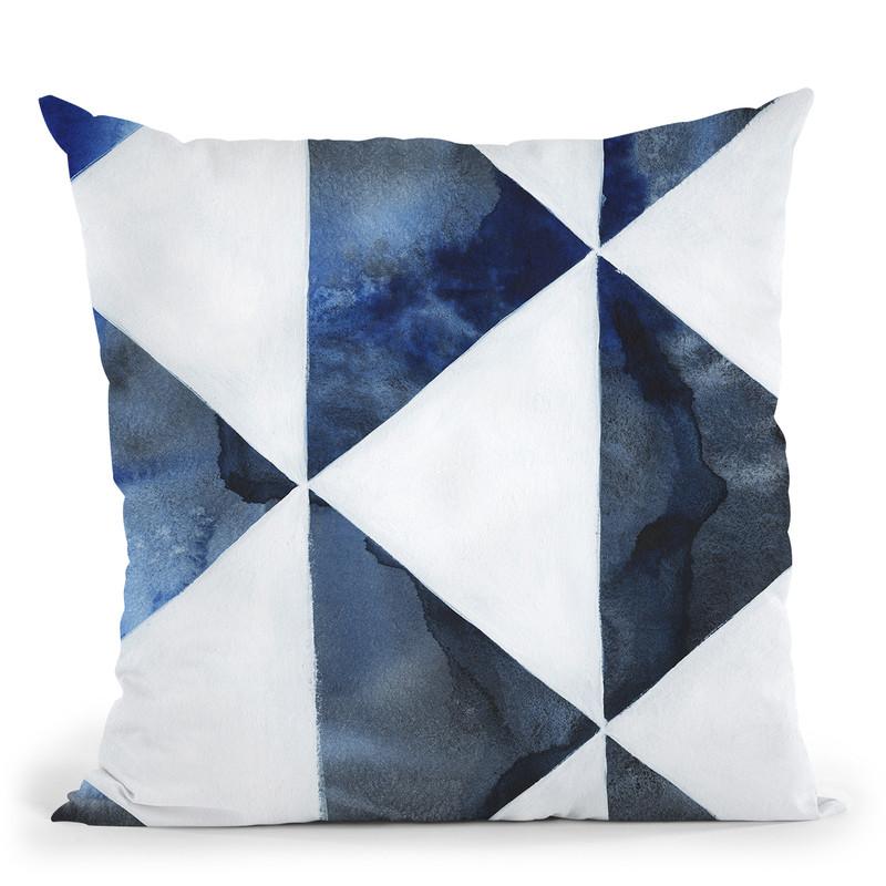 Blue Screen Iii Throw Pillow By World Art Group