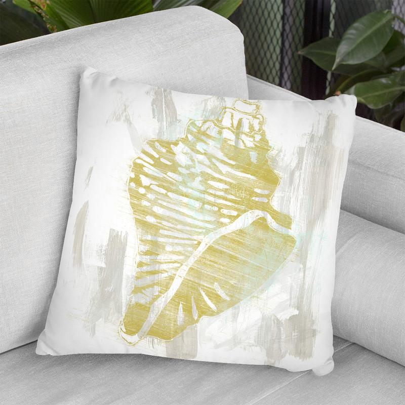 Seaside Blockprints Iii Throw Pillow By World Art Group