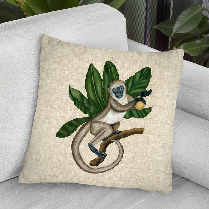 Canopy Monkey Iii Throw Pillow By World Art Group