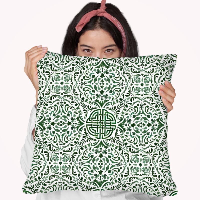 Celtic Knot Collection F Throw Pillow By World Art Group