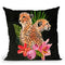 Cheetah Bouquet I Throw Pillow By World Art Group