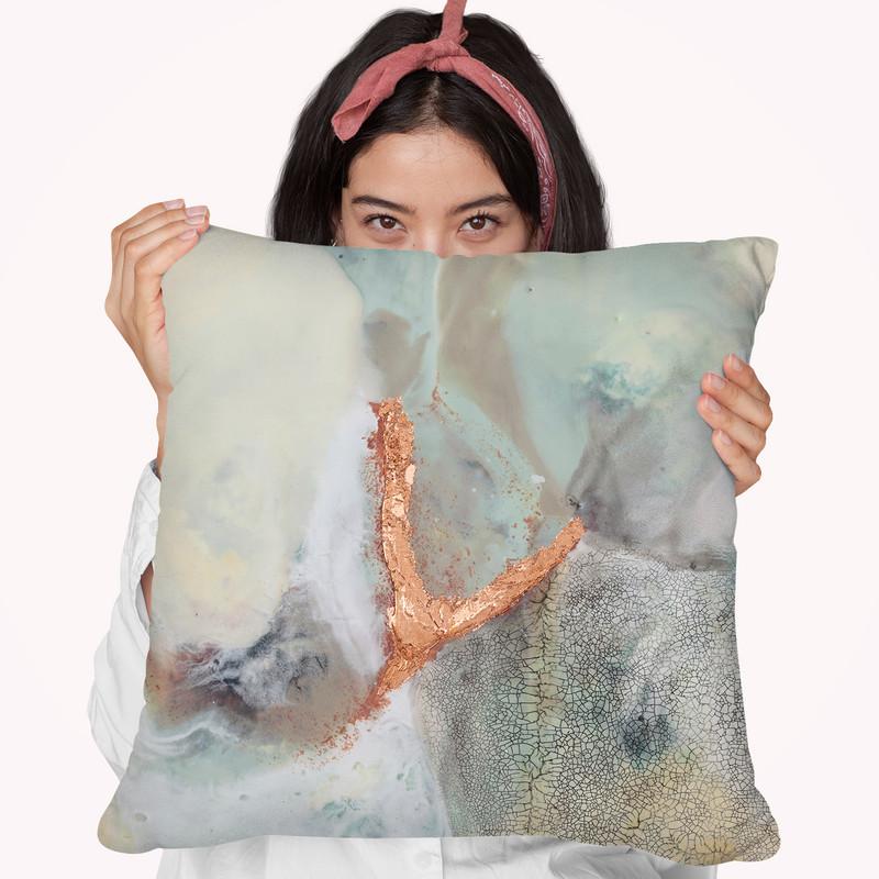 Copper River I Throw Pillow By World Art Group
