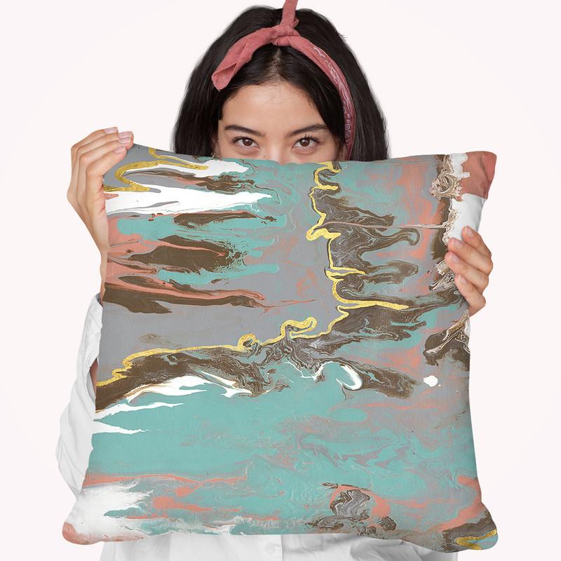 Coral Blade Throw Pillow By World Art Group