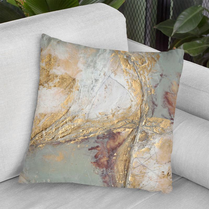 Embellished Gilded Circuit I Throw Pillow By World Art Group