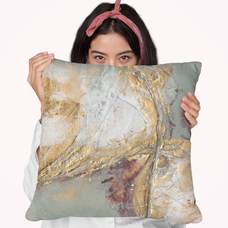 Embellished Gilded Circuit I Throw Pillow By World Art Group