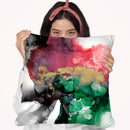 Emerald & Coral Expression I Throw Pillow By World Art Group