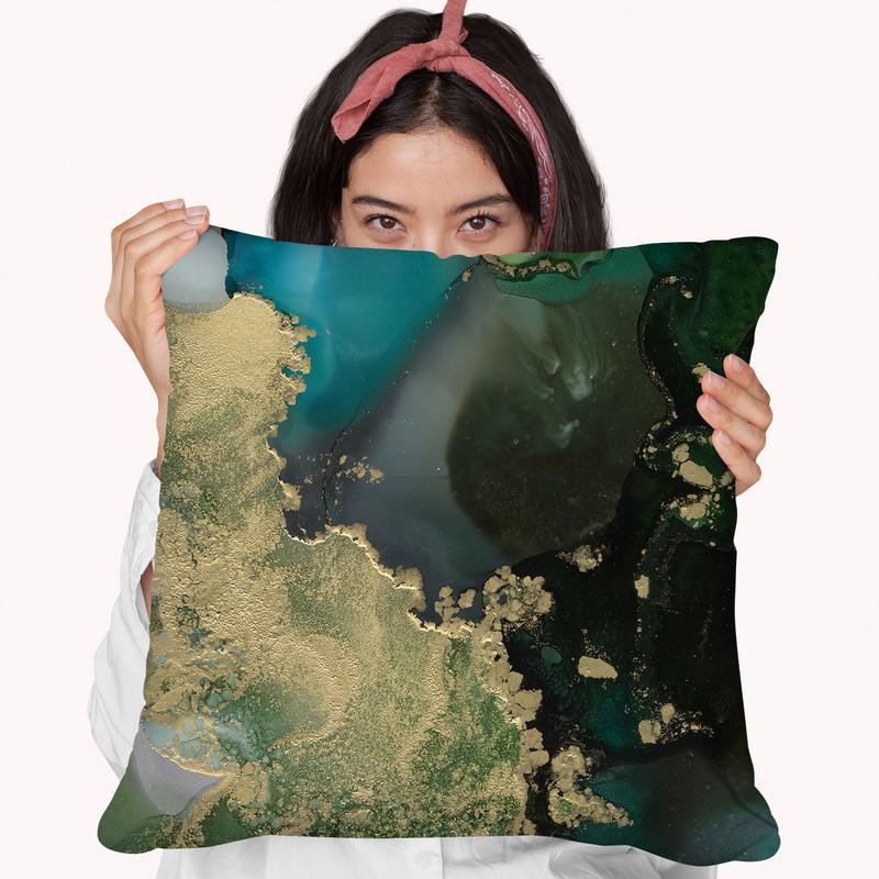 Emerald Topo Ii Throw Pillow By World Art Group